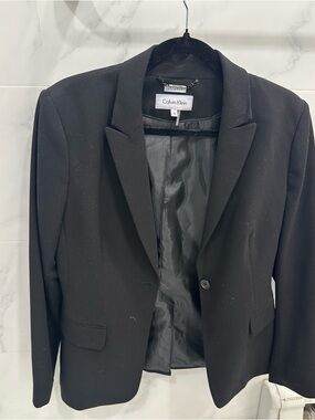 Calvin Klein Black Stretch Blazer
